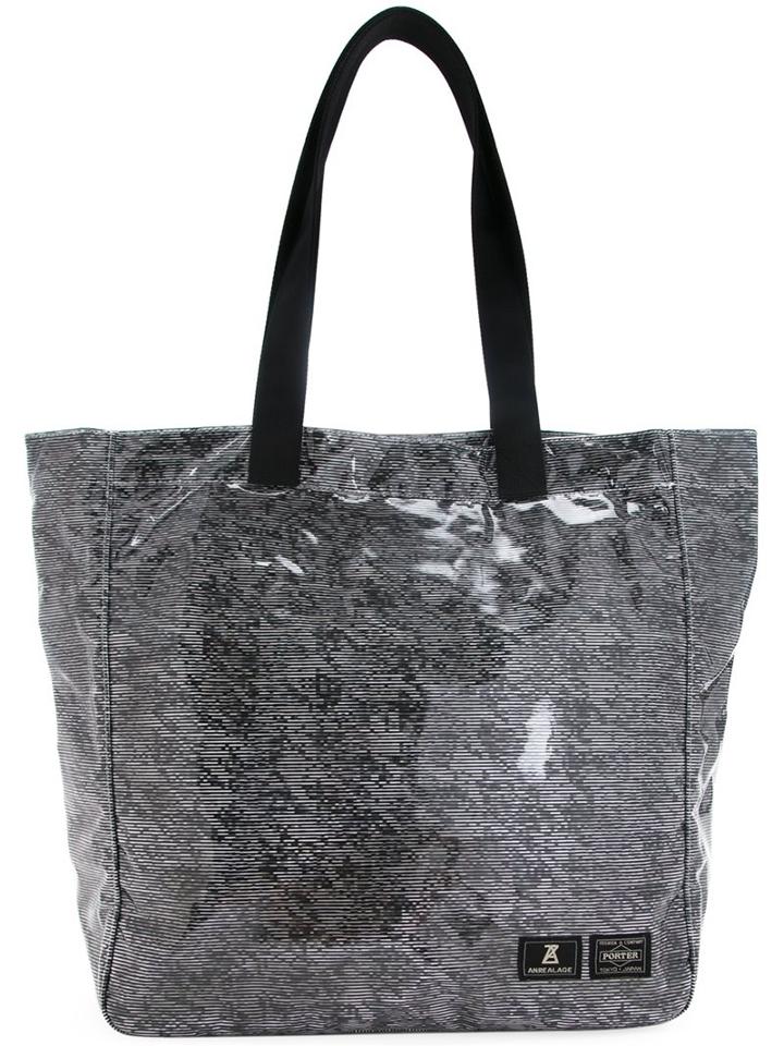 Anrealage Anrealage X Porter 'coded' Tote, Men's, Black, Pvc