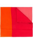 Tory Burch Color-block Traveler Oblong Scarf - Red