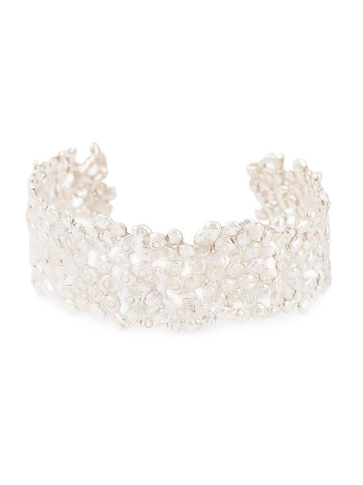 Natasha Collis Small Cobbled Cuff, Women's, Metallic, Sterling Silver