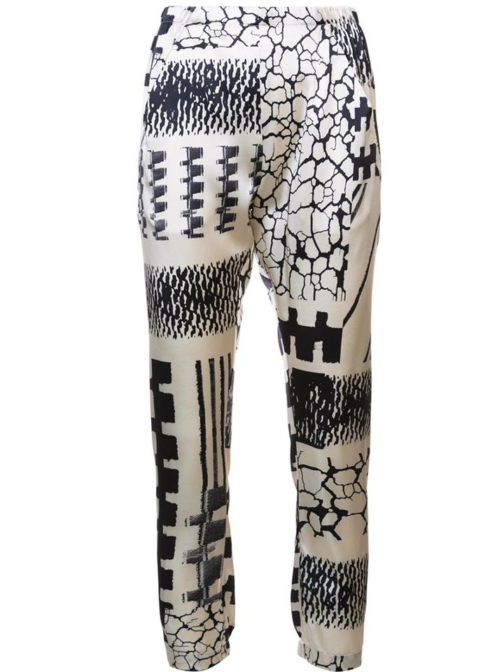 Zero + Maria Cornejo 'gabi' Trousers, Women's, Size: 0, White, Silk/spandex/elastane