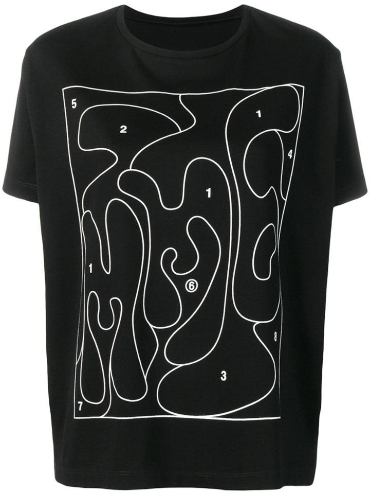 Mm6 Maison Margiela Black Puzzle T-shirt