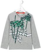 Kenzo Kids 'bamboo Tiger' T-shirt, Girl's, Size: 12 Yrs, Grey
