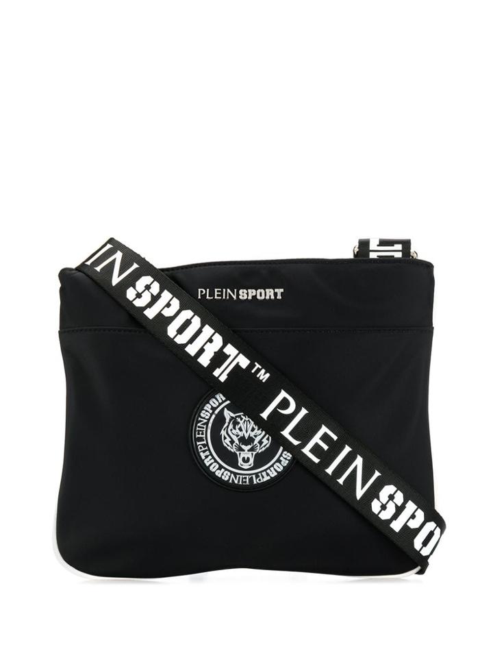 Plein Sport Tiger Patch Messenger Bag - Black