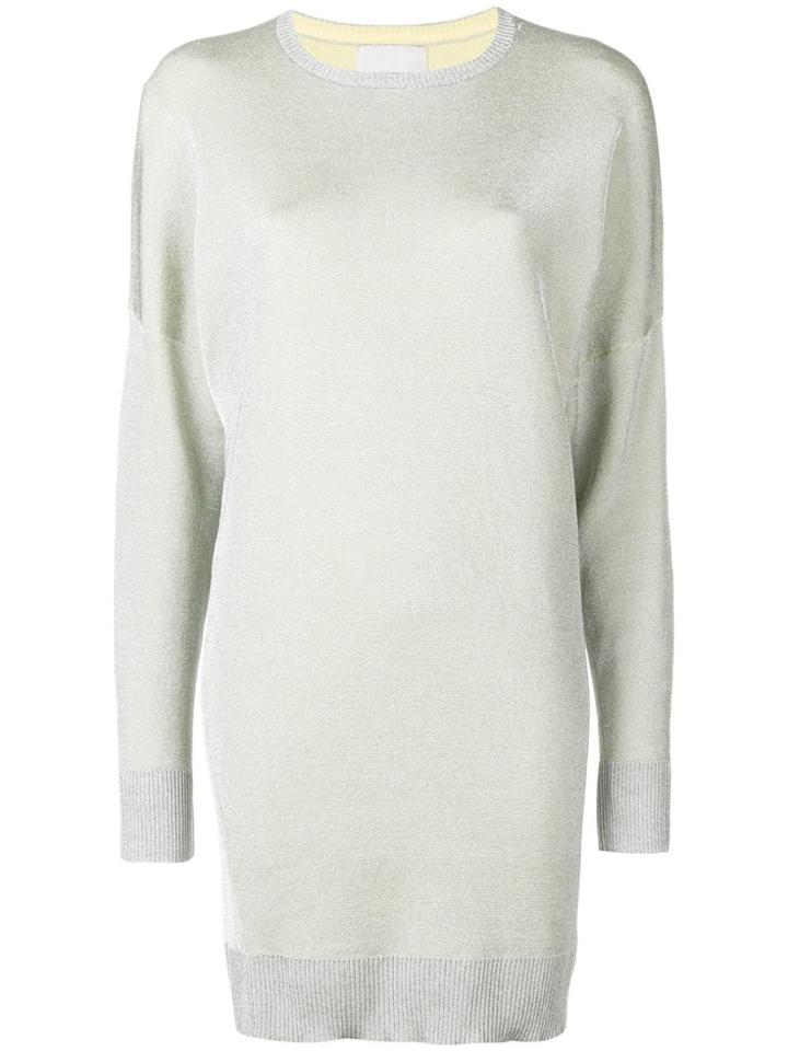 Laneus Sweater Dress - Metallic