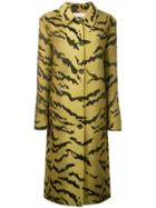 Christopher Kane Tiger Jacquard Coat - Green