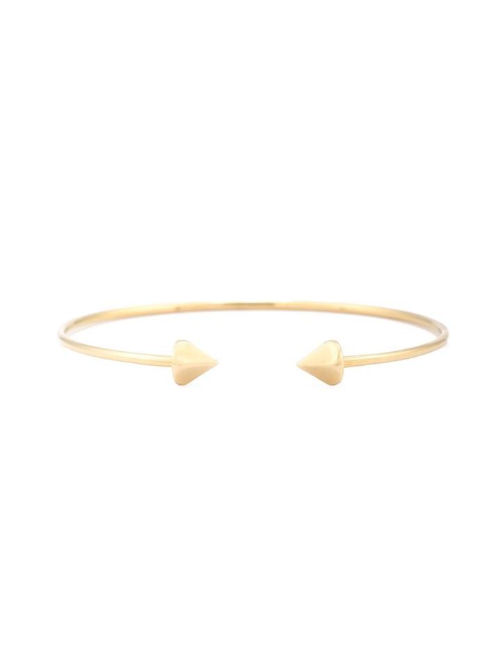 Rosa De La Cruz Gold Double Stud Open Bangle