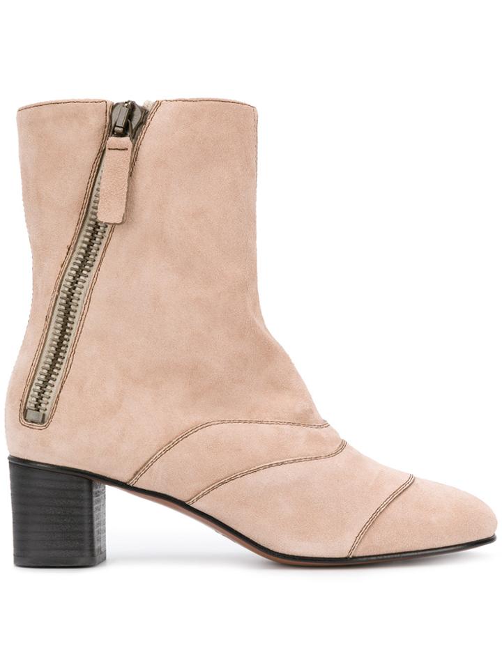 Chloé Mid-calf Length Boots - Pink & Purple