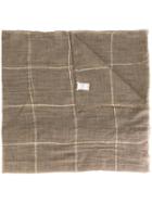 Brunello Cucinelli Grid Check Scarf