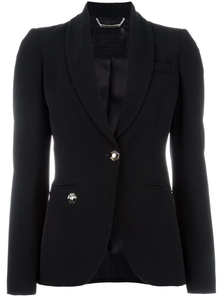 Philipp Plein Bangui Blazer, Women's, Size: Xl, Black, Viscose/acetate
