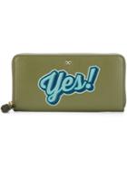 Anya Hindmarch 'no' Zip Purse, Women's, Green, Goat Skin