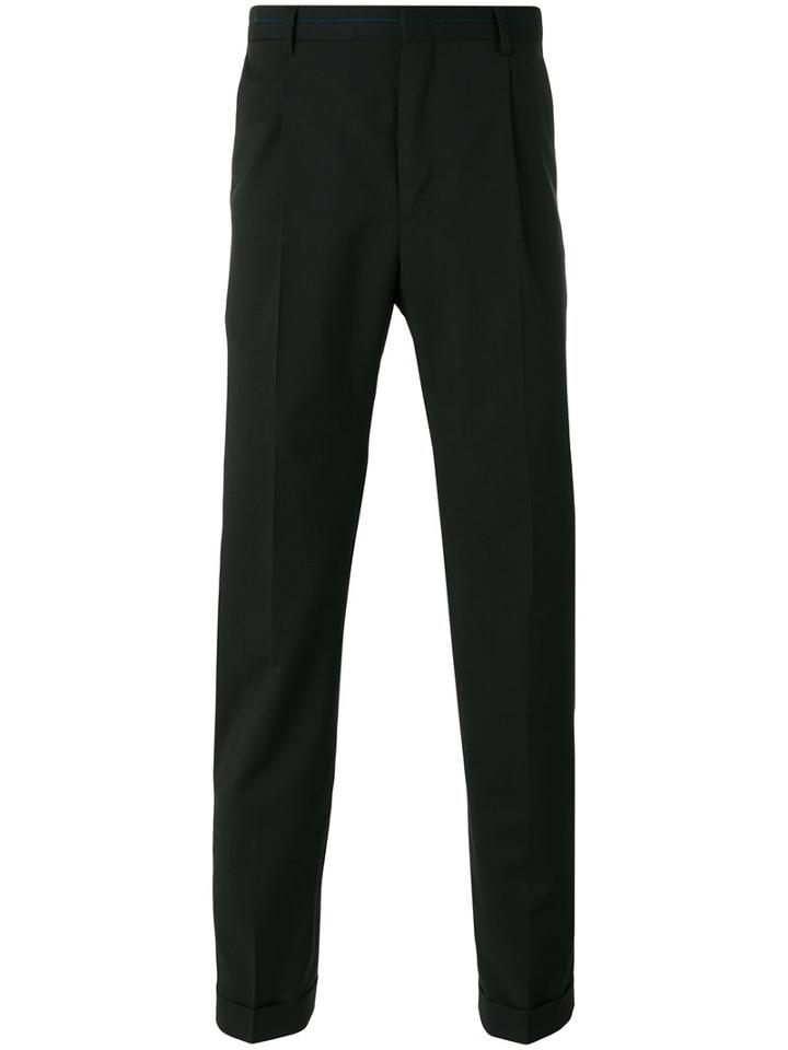 Ps By Paul Smith - Straight-leg Trousers - Men - Acetate/viscose/mohair/wool - 32, Black, Acetate/viscose/mohair/wool