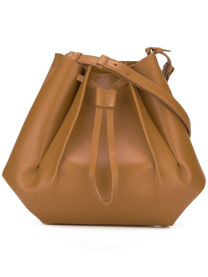 Maison Margiela - Structured Bucket Bag - Women - Leather - One Size, Women's, Brown, Leather