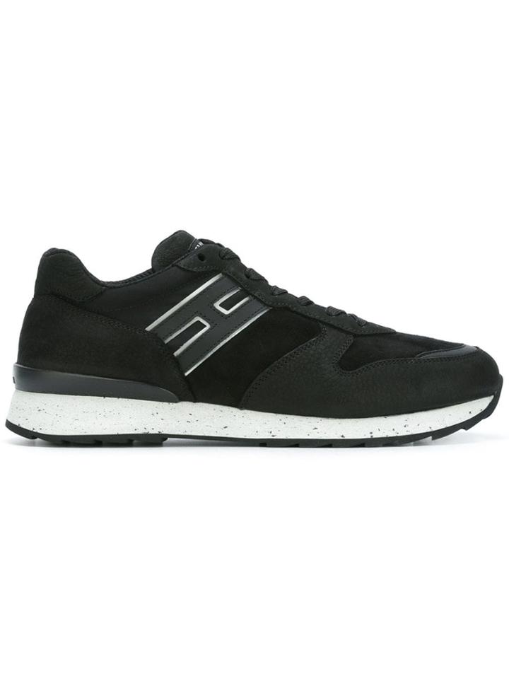 Hogan Rebel Logo Patch Sneakers - Black
