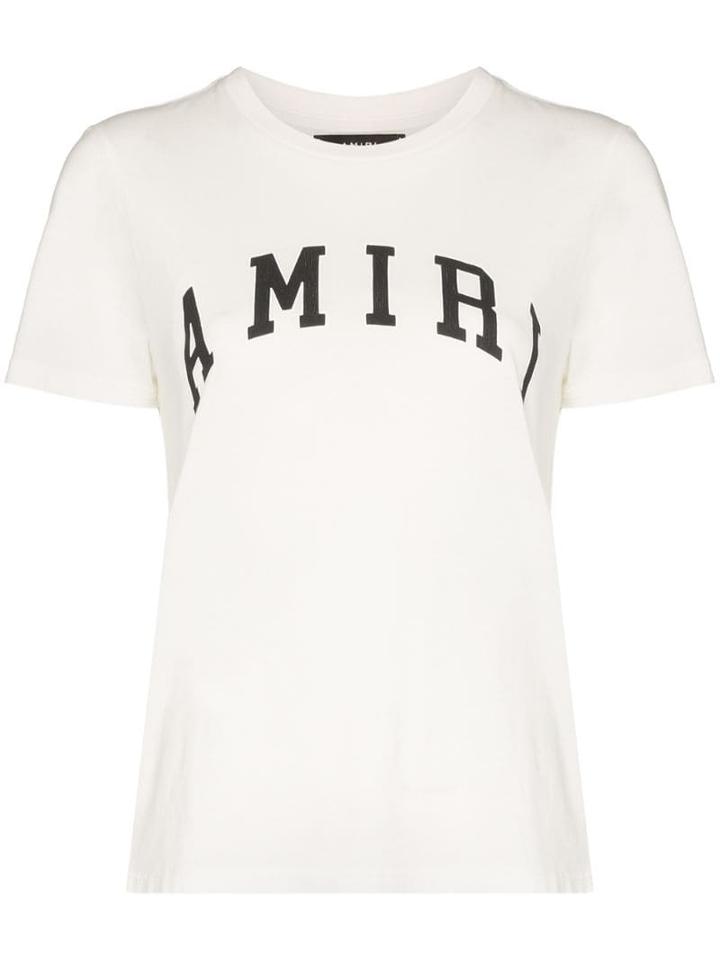 Amiri Logo Print Cotton T-shirt - White