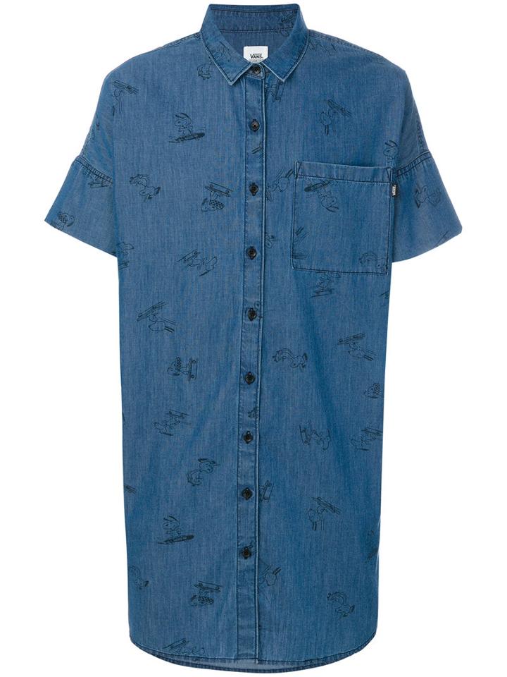 Vans - Vans X Peanuts Snoopy Print Shirt - Men - Cotton - M, Blue, Cotton
