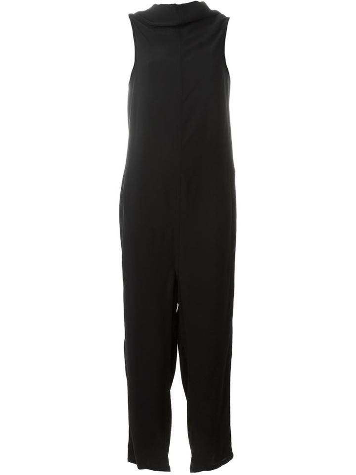 Rick Owens Draped Back Jumpsuit, Women's, Size: 42, Black, Acetate/viscose
