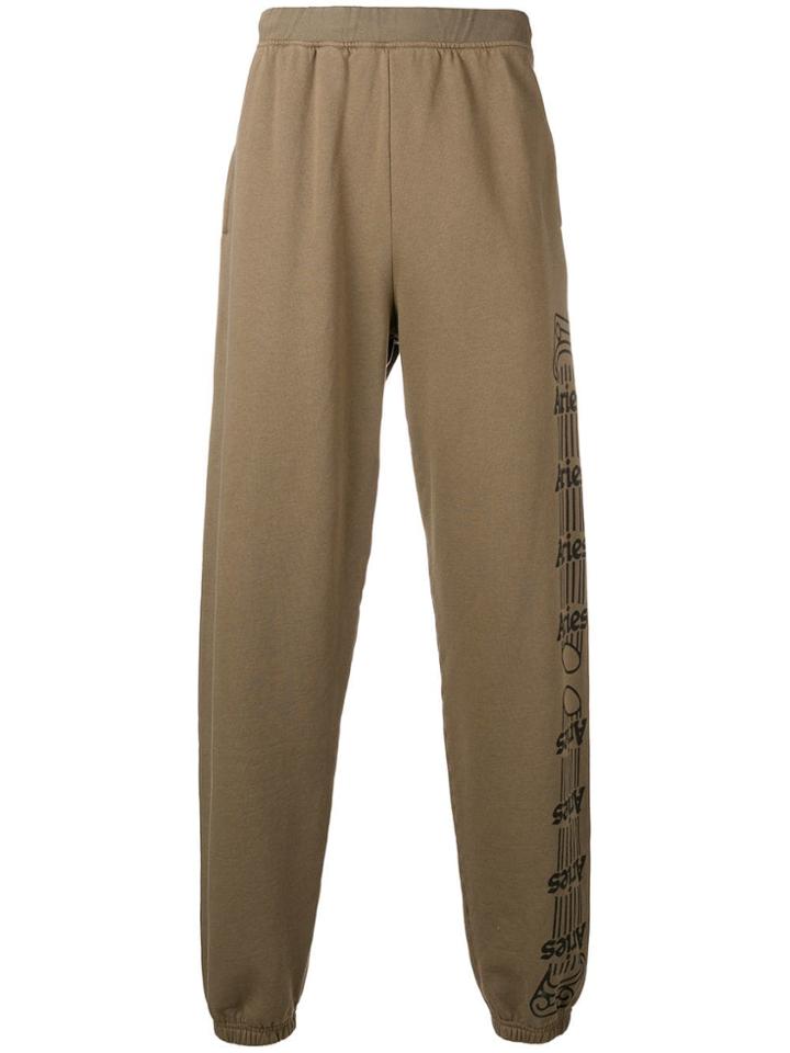 Aries Column Sweat Pants - Brown