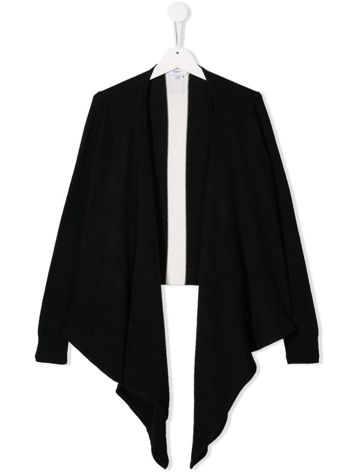 Dkny Kids Stripe Detai Cardigan - Black