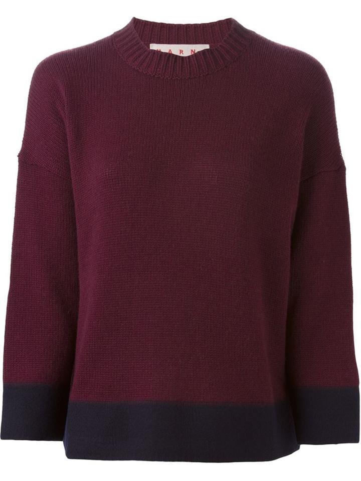 Marni Contrasted Hem Sweater