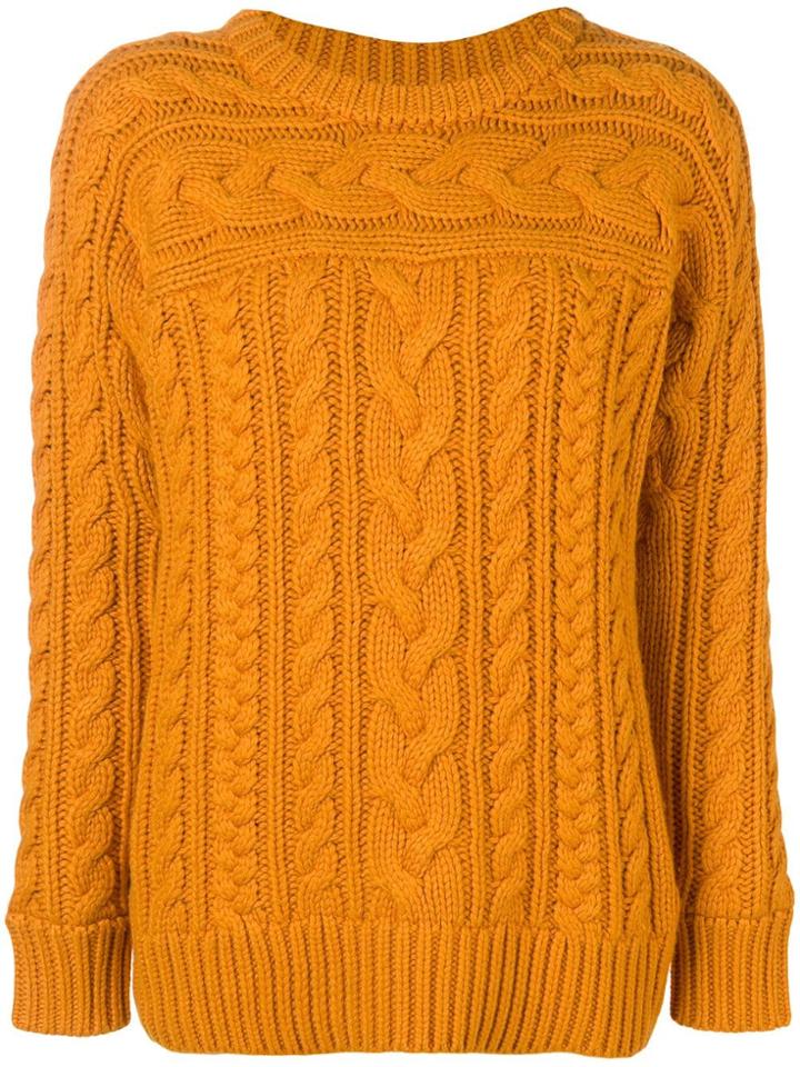Michael Michael Kors Chunky Knit Jumper - Yellow & Orange