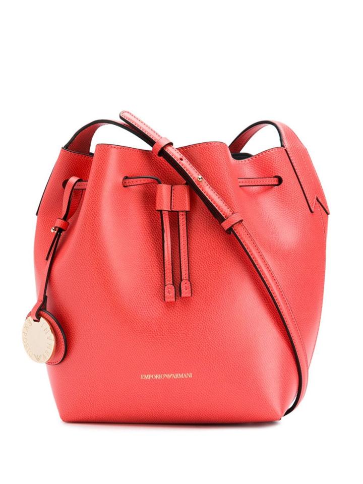 Emporio Armani Front Logo Bucket Bag - Orange