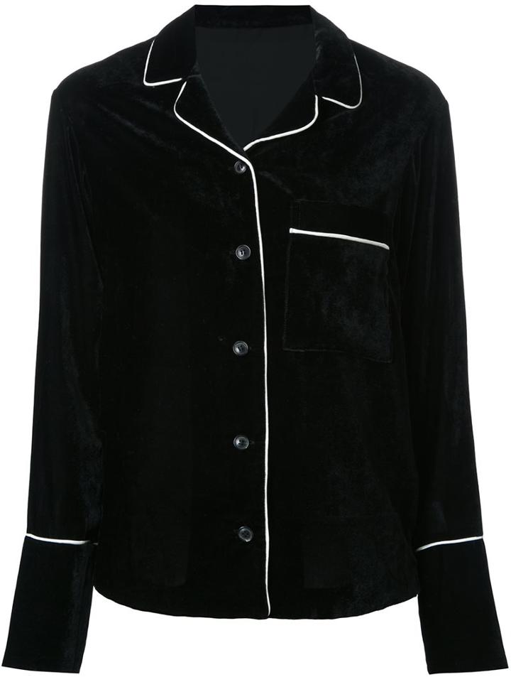 Le Ciel Bleu 'loose Velvet' Shirt, Women's, Size: 36, Black, Polyester