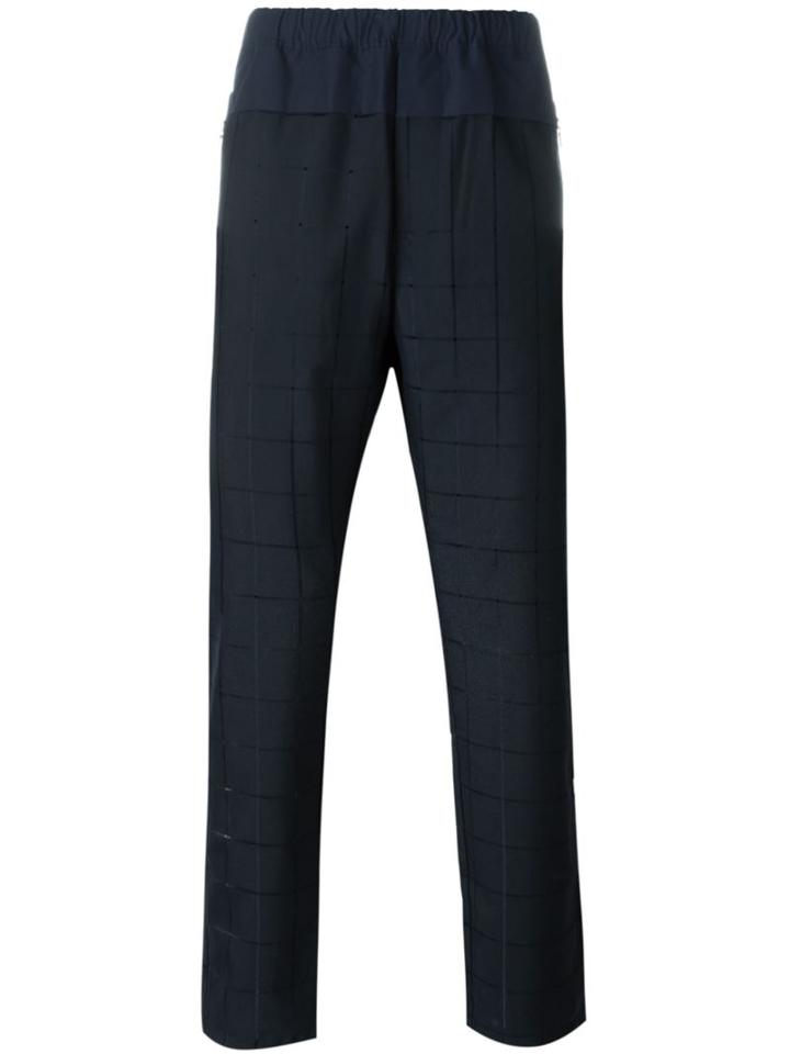 Oamc Checked Trousers, Men's, Size: Small, Blue, Cotton/polyester/virgin Wool