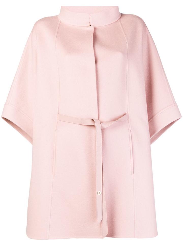 Loro Piana Oversize Belted Coat - Pink & Purple
