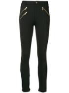 Versace Jeans Zip Front Leggings - Black