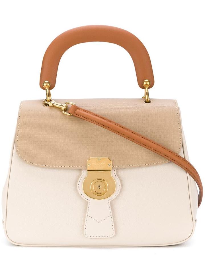 Burberry Medium Dk88 Top Handle Bag - Neutrals