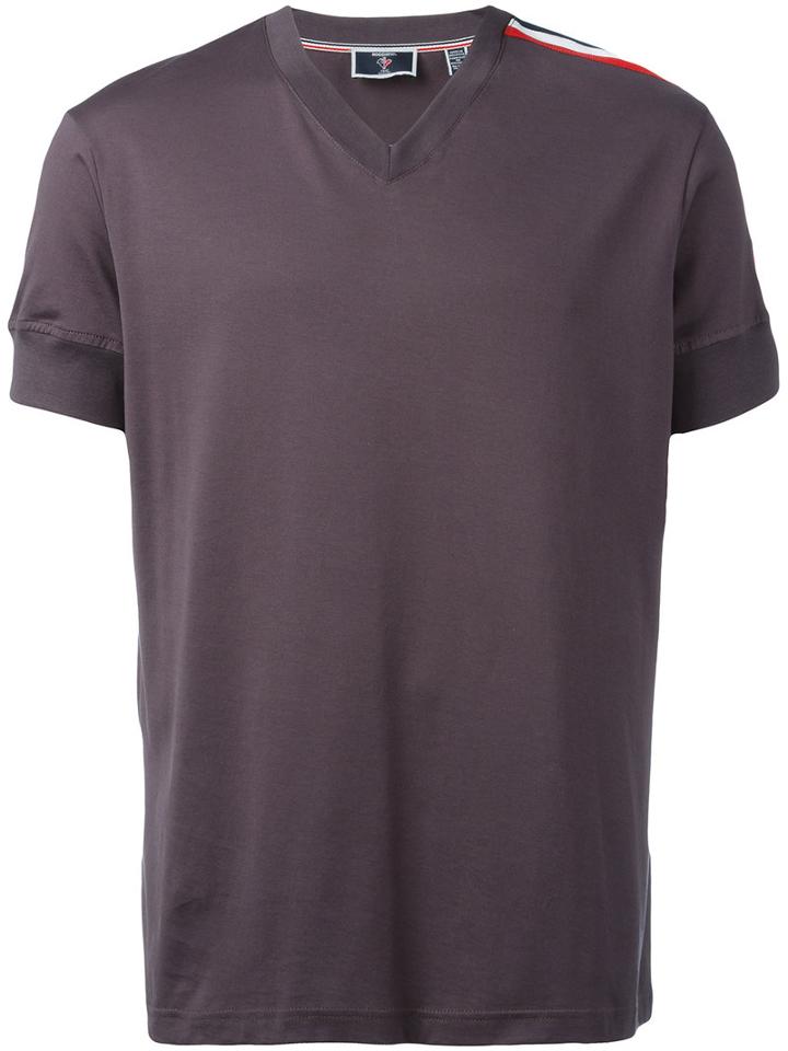 Rossignol Tri-colour Stripe V-neck T-shirt, Men's, Size: 52, Grey, Cotton