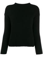 Aragona Long-sleeve Fitted Sweater - Black