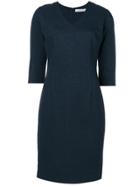 D.exterior V-neck Dress - Blue