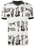 Dolce & Gabbana - Instrument Print T-shirt - Men - Silk/cotton - 44, Nude/neutrals, Silk/cotton