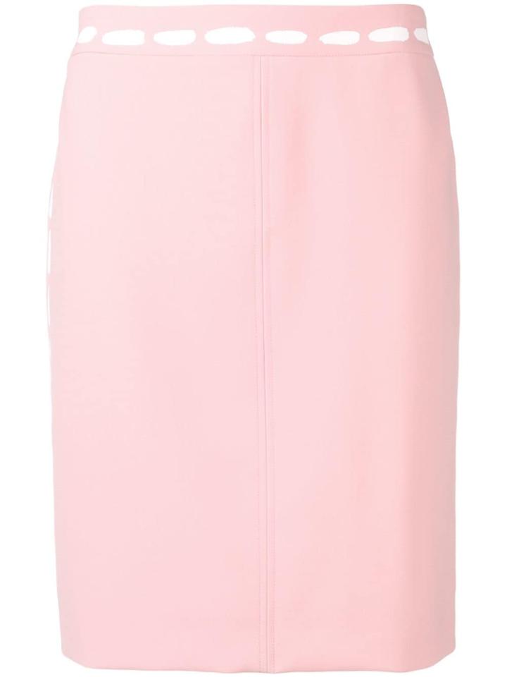 Moschino Straight Fit Skirt - Pink