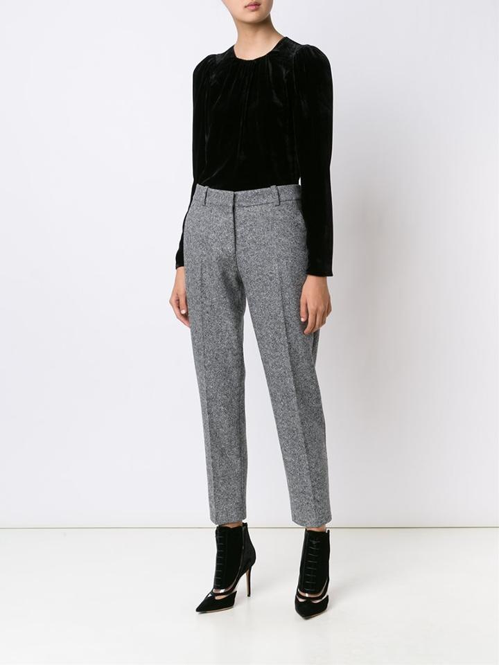 Derek Lam Gathered Neck Long Sleeve Blouse