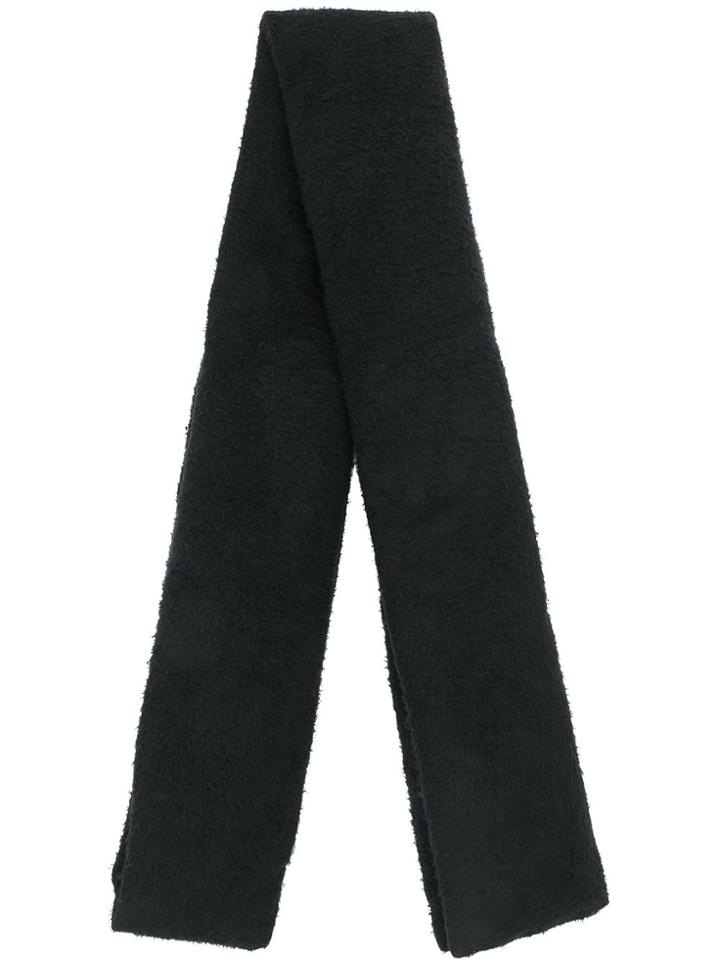 Rick Owens Long Fine Knit Scarf - Black