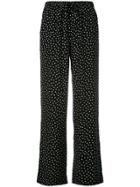 P.a.r.o.s.h. Wide Leg Polka Dot Trousers - Black