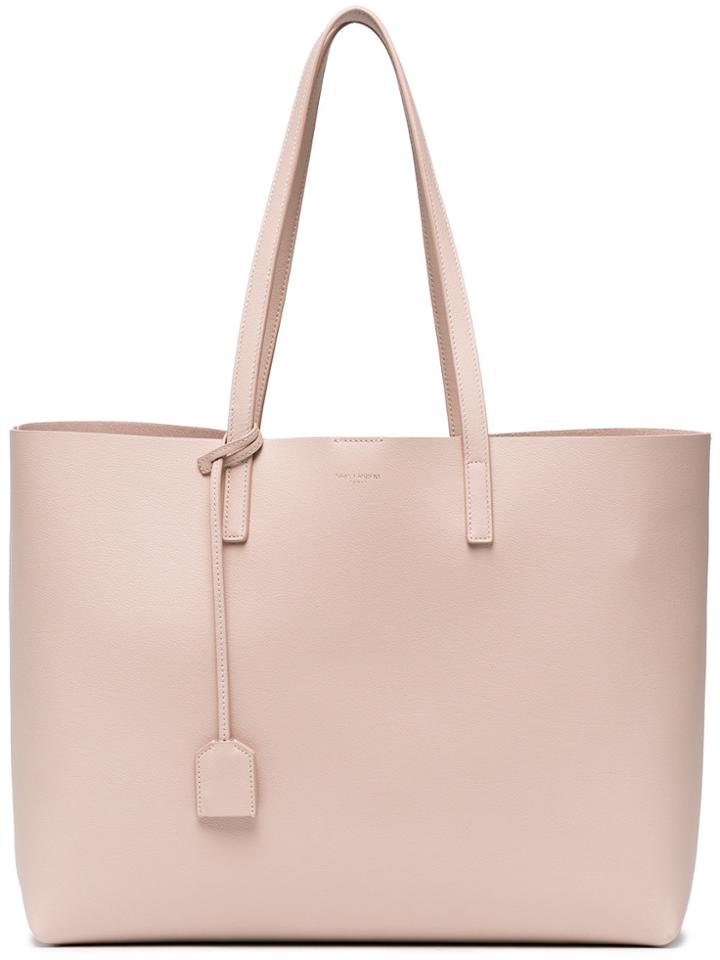 Saint Laurent Pink Shopper Leather Tote Bag - Pink & Purple