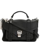 Proenza Schouler Tiny Ps1 Satchel, Black, Leather