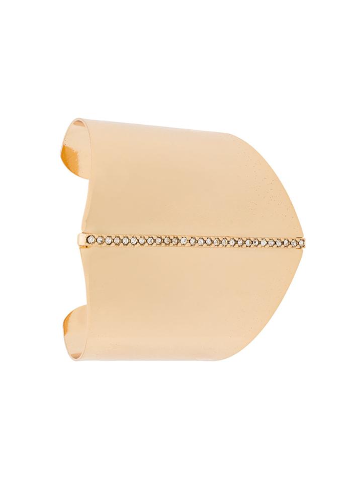 Federica Tosi Crystal Shield Cuff - Metallic