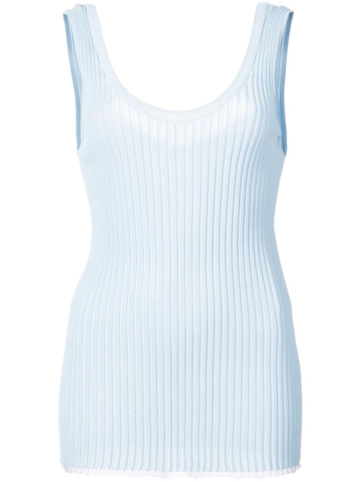 Proenza Schouler Ribbed Tank Top - Blue
