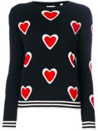 Chinti & Parker Cashmere All Over Heart Burst Sweater - Blue