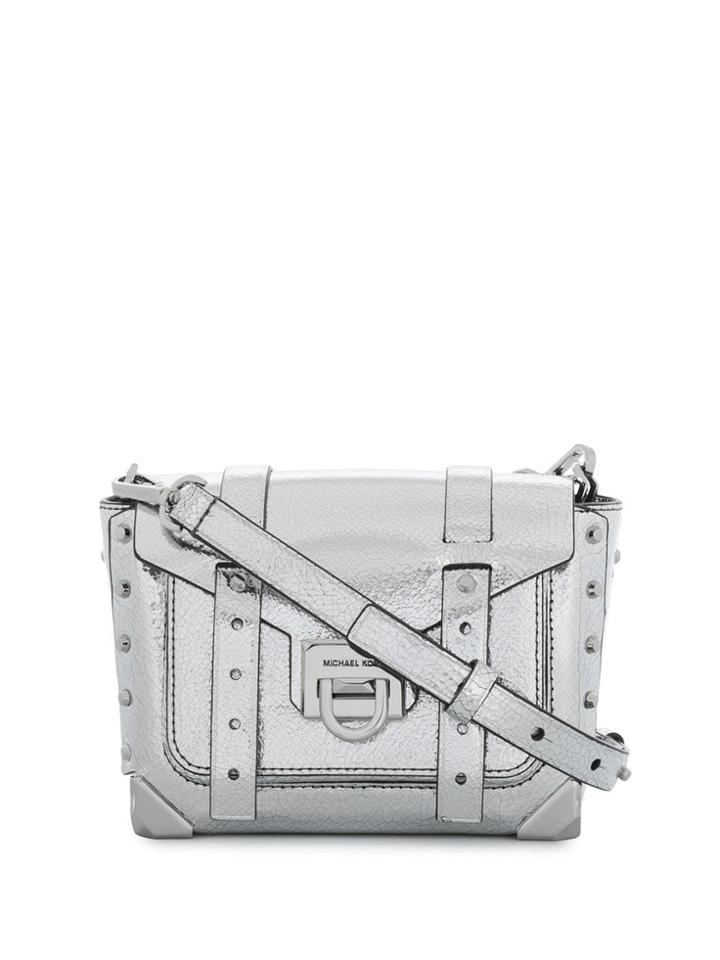Michael Michael Kors Small Manhattan Crossbody Bag - Silver