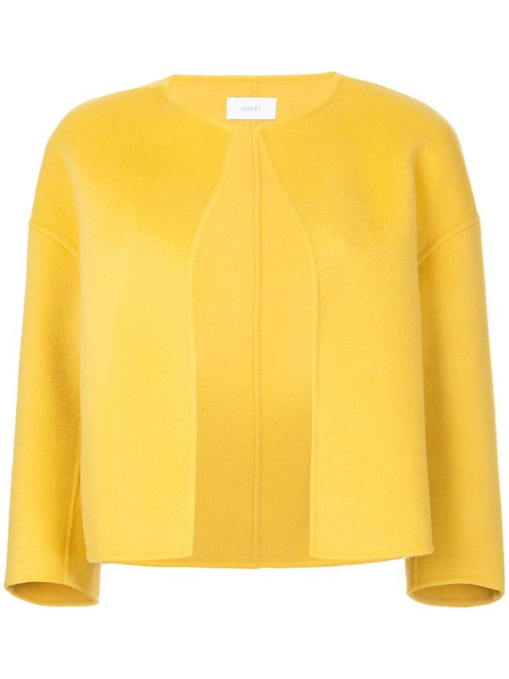 Astraet Structured Collarless Jacket - Yellow & Orange