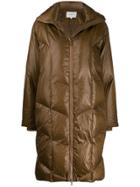 Vince Quilted Puffer Coat - Brown