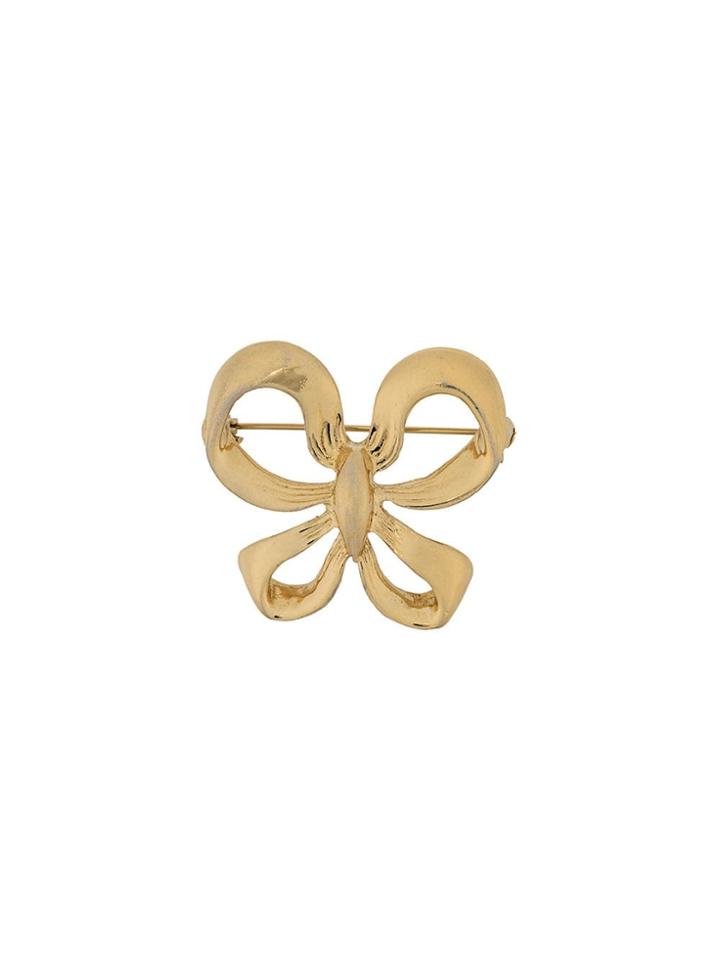 Yves Saint Laurent Pre-owned Bow Brooch - Gold