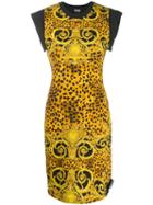Versace Jeans Couture Brocade Print T-shirt Dress - Black