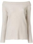Fabiana Filippi Off-the-shoulders Knitted Blouse - Nude & Neutrals