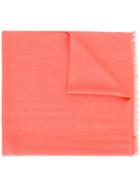 Loro Piana Frayed Scarf, Women's, Pink/purple, Silk/cashmere